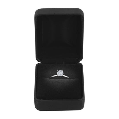 Arista 0.50 Carat T.W. round White Diamond Solitaire Ring in 14K White Gold (H-I