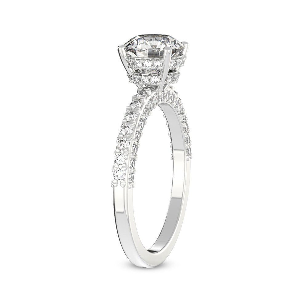1 Carat IGI Certified Pear Shape Lab Grown Diamond Engagement Ring | 14K White G