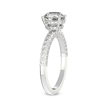 1 Carat IGI Certified Pear Shape Lab Grown Diamond Engagement Ring | 14K White G