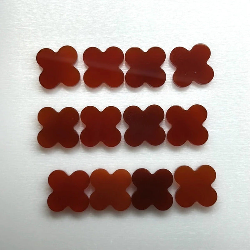 Four Leaf Clover Stone 13X13X2Mm Natural Green Malachite for VC Necklace Making