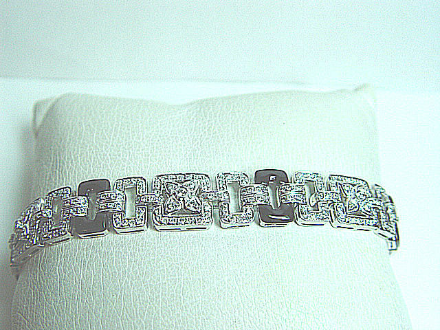 DIAMOND BLACK ENAMUEL BRACELET