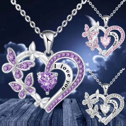 Exquisite Fashion Creative Women'S Butterfly Necklace Crystal Butterfly Jewelry
