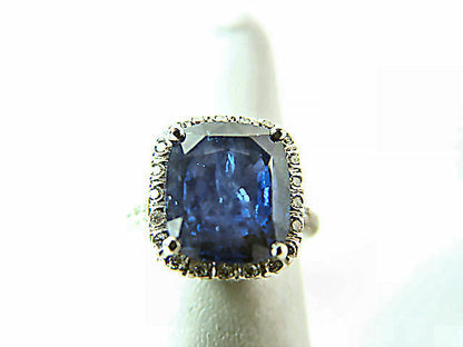 SAPPHIRE BLUE CUSHION SHAPE 12.09X 10.32X 5.81MM DIAMOND