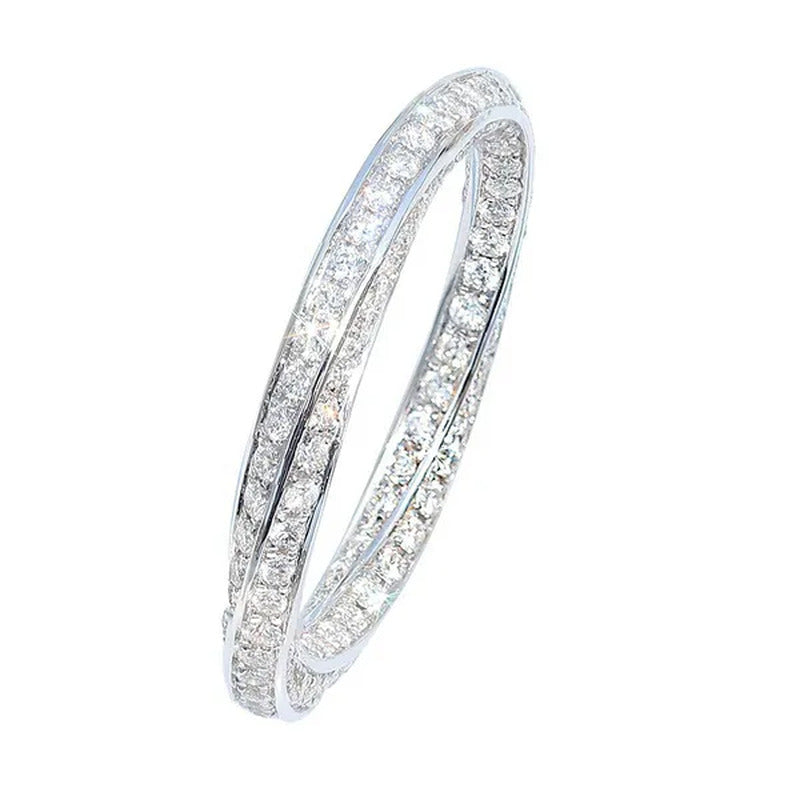 Fashion Stacking Jewelry for Women Rings Exquisite 925 Sterling Silver Ring Whit