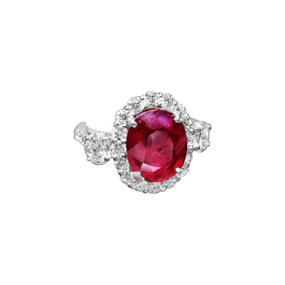 RUBY OVAL SHAPE 11.18MMLX8.81MMWX6.57MMDEPTH DIAMOND