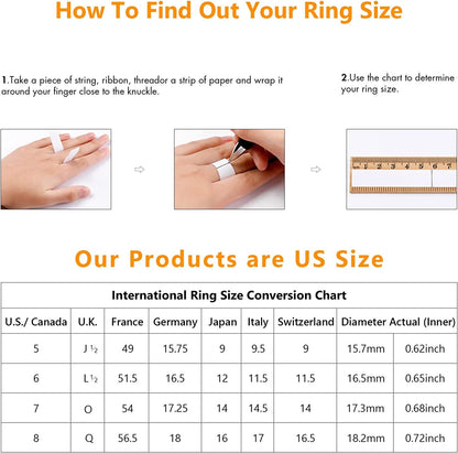 Engagement Rings, Wedding Band with Moissanite Diamond, 1 Carat VVS1 Solitaire C