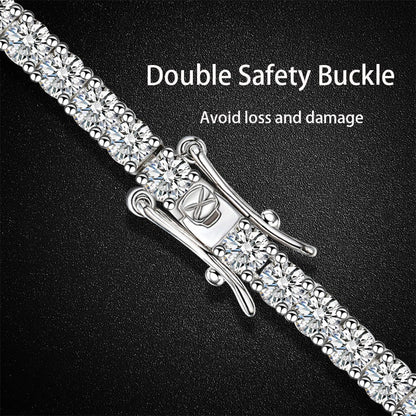 4Mm Moissanite Tennis Chain Necklace Sparkling Lab Diamond Necklace Fine Jewelry