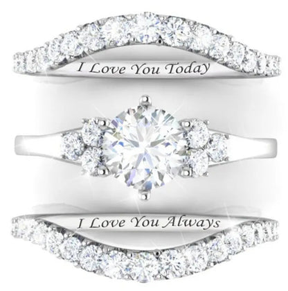3Pcs / Set Classic Bright Woman Fashion Diamond Jewelry Exquisite 925 Sterling S