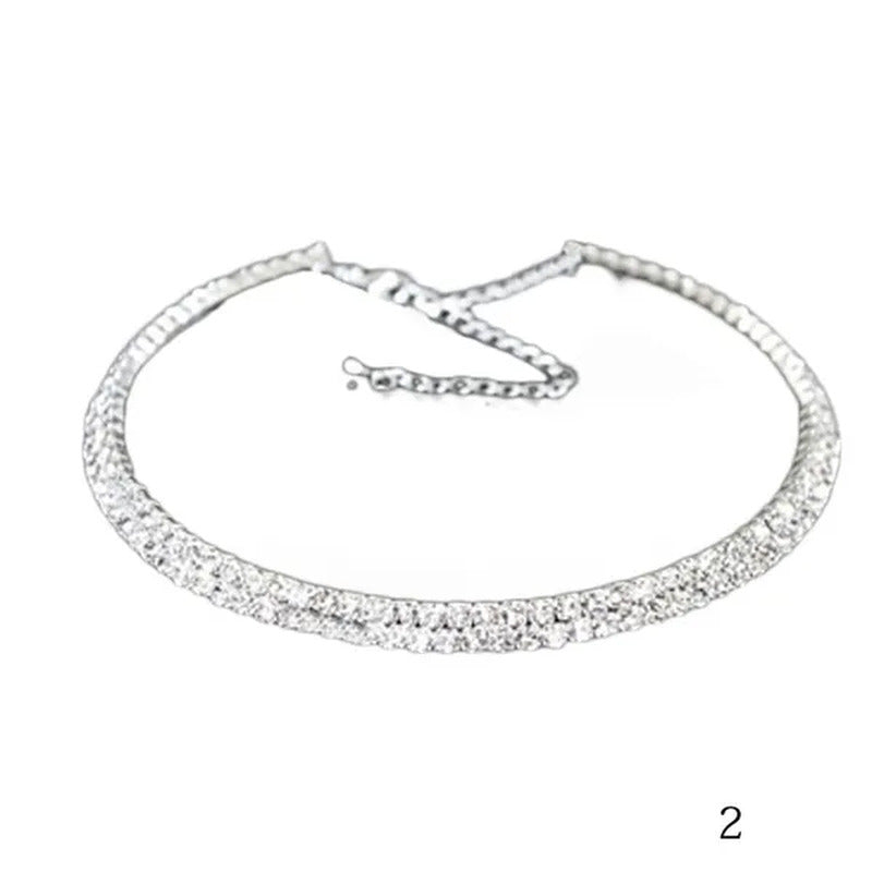 Hot Sale Bling Diamante Choker Prom Bridal Xmas Party Gift