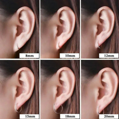 1 Pair Women/Man Stainless Steel Small Hoops Earring Piercing Ear Cartilage