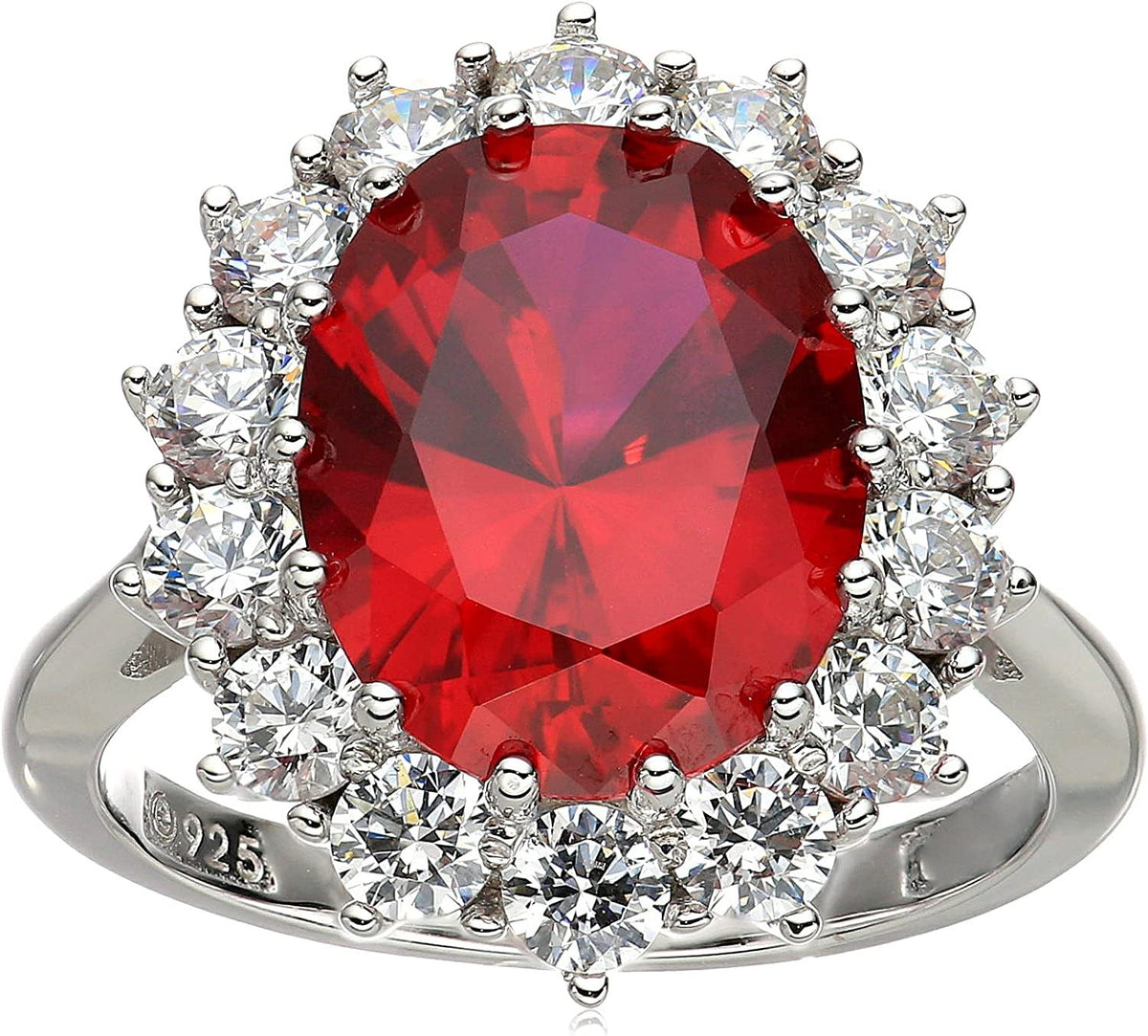 Platinum-Plated Sterling Silver Celebrity "Kate" Ring Made with Infinite Element