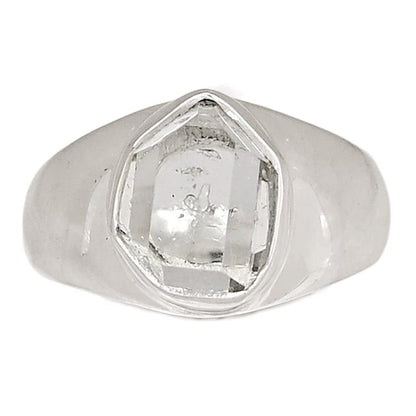 Natural Herkimer Diamond 925 Solid Sterling Silver Unisex Ring Size 7.75