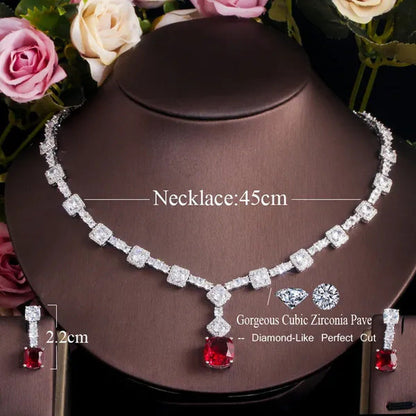 CANDICE Fashion Modern Bridal Party Jewelry White Cubic Zirconia with Exquisite