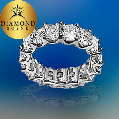 DIAMOND SIXTEEN RADIANT SHAPE DIAMOND ETERNITY BAND 78 POINTERS DIAMOND BAND