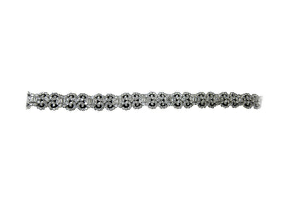 DIAMOND ROUND BRILLIANT SHAPE BAGUETTE SHAPE SET BRACELET