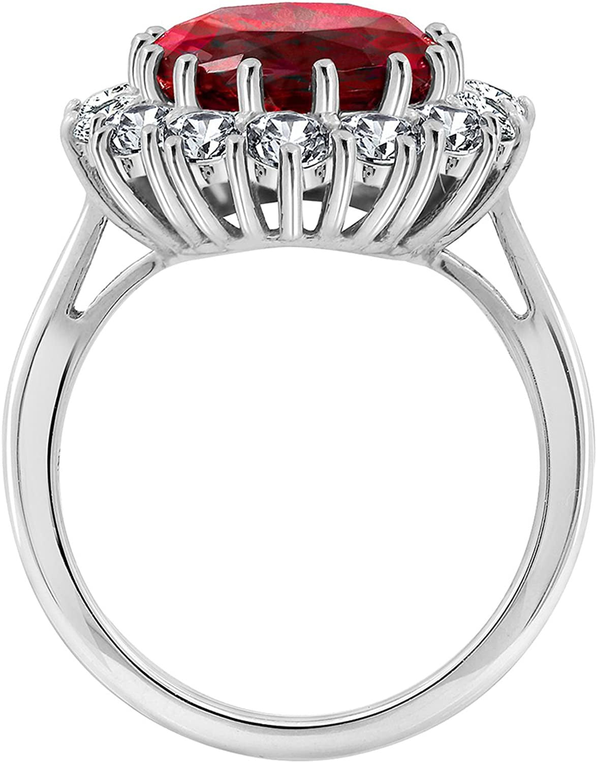 Platinum-Plated Sterling Silver Celebrity "Kate" Ring Made with Infinite Element