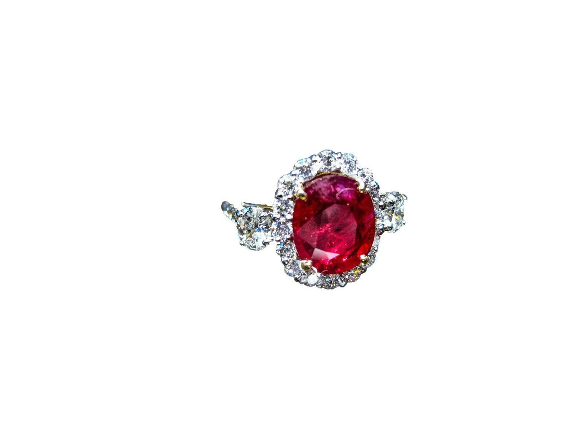 RUBY OVAL SHAPE 11.18MMLX8.81MMWX6.57MMDEPTH DIAMOND