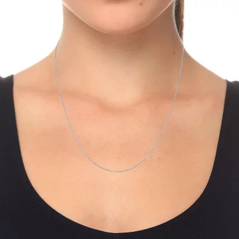 Adjustable Cable Link Chain Necklace, .90Mm in 14K Gold