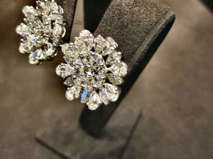 DIAMOND EARRING PEAR MARQUISE ROUND SHAPE SET EARRING