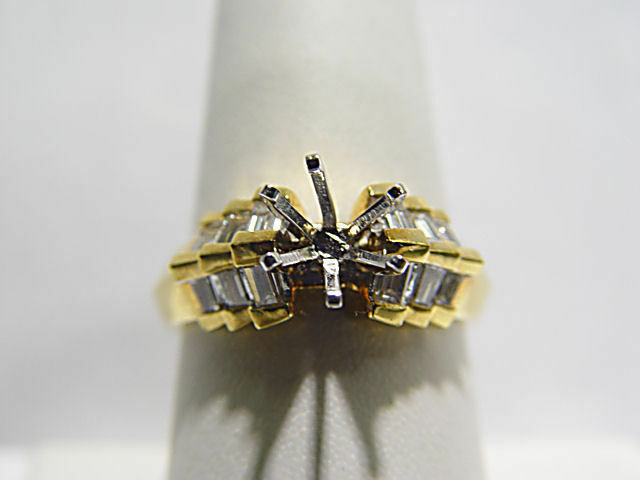 DIAMOND 6 BAGUETTE SHAPE SETTING 6 PRONG SET FOR 8.00MM STONE