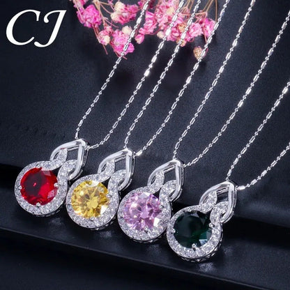 CANDICE Fashion Party Jewelry Set 925 Sterling Silver round Cut Blue Rhinestone