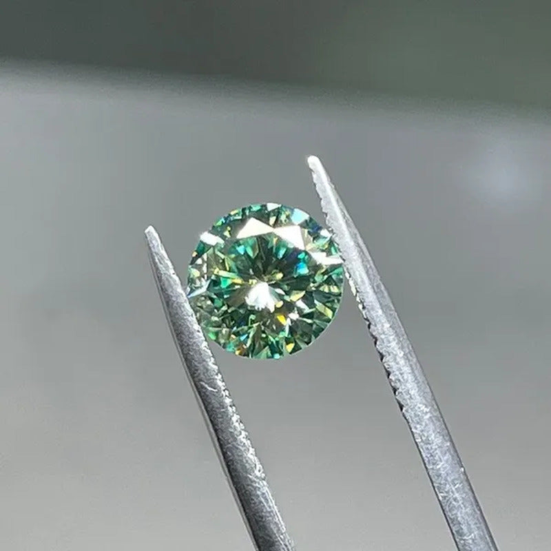 Top Moissanite with Certificate Real Brilliant Loose Moissanite Blue Green Color