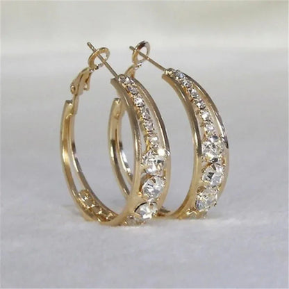 Luxury Fashion Creative Zircon Earrings Natural Zircon Earrings Golden Silvery B