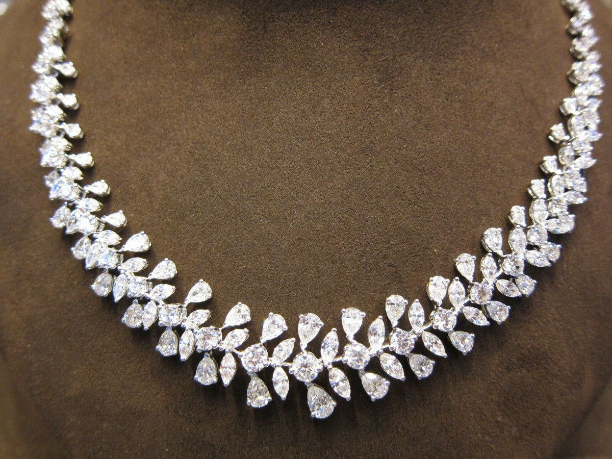 DIAMOND PEAR ROUND BRILLIANT MARQUISE SHAPE DIAMOND CHOKER SET DIAMOND NECKLACE