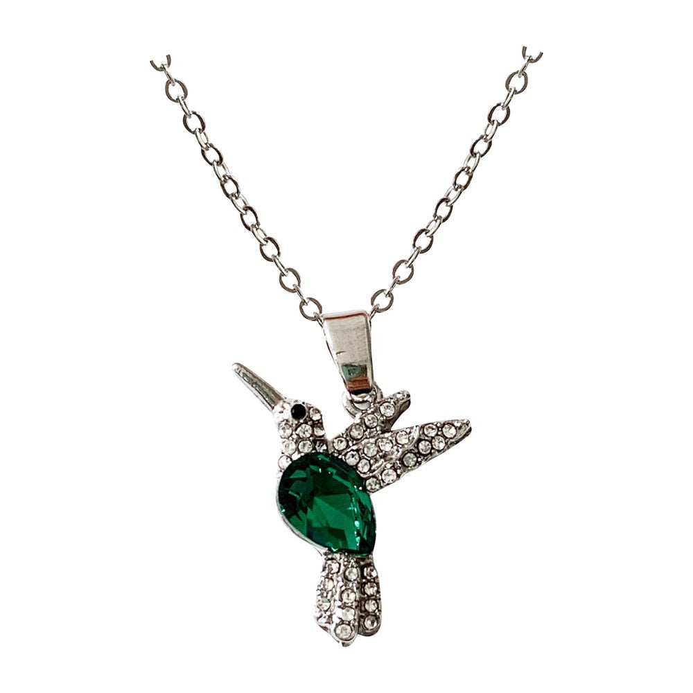 European and Americans Vintage Silver Bird Nature Style Turquoise Bird Necklace
