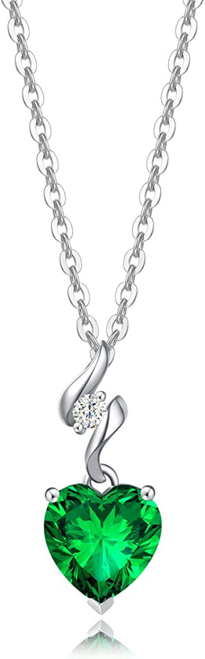 Valentines Day Gifts for Her 14K Solid White Gold Diamond Genuine or Created Gem
