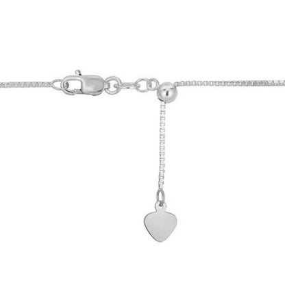 Adjustable Box Link Chain Necklace, .70Mm in 14K Gold