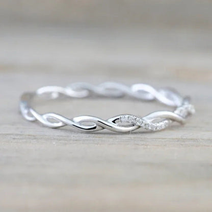 Twisted Shape,Diamond Wedding Band ,FULL Eternity Ring,Engagement Ring,Stacking