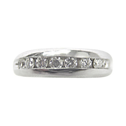 DIAMOND 8 ROUND BRILLIANT SHAPE CHANNEL SET MENS BAND DIAMOND MENS RING