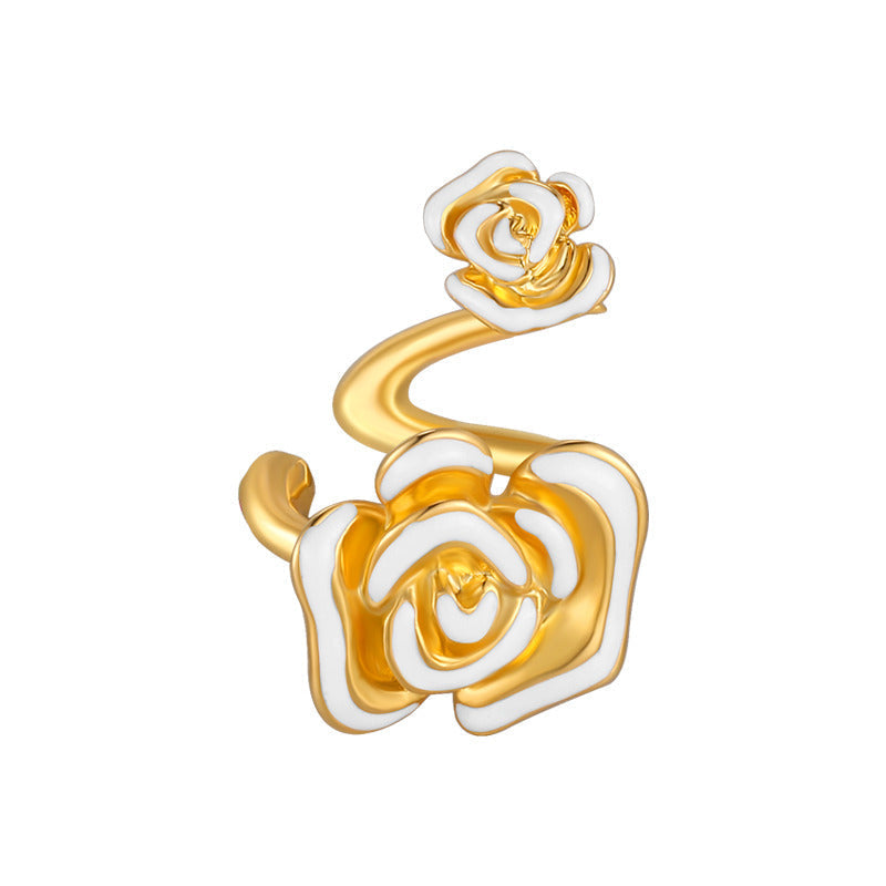 Retro Luxury Earrings Light Flowers Alloy