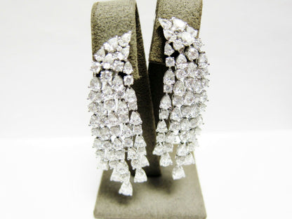 DIAMOND EARRING PEAR AND ROUND BRILLIANT SHAPE EARRING