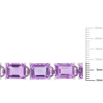 Amethyst Tennis Bracelet in Sterling Silver, 7.25"