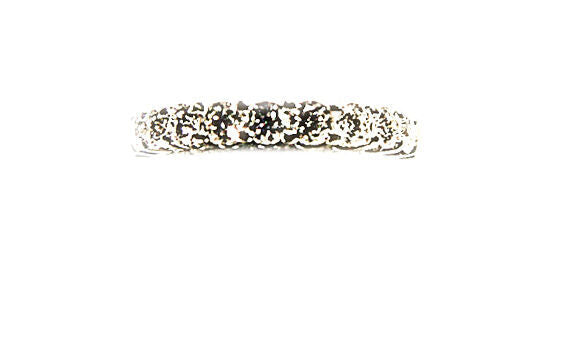 2.30 ct diamond round brilliant eternity band small portion size 18 k white gold