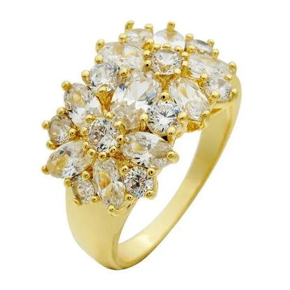 5-Color Natural 6.69CT White/Alexandrite/Sapphire/Ruby/Emerald Diamond 14K Yello