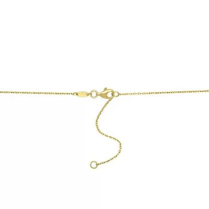 14K Yellow Gold High Polish Star Charm Necklace, 16-18"
