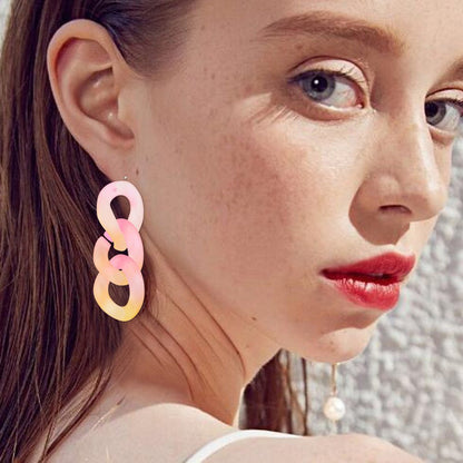 Womens Gold Earrings Color Elegant Retro Temperament Fashion Earrings French Ear
