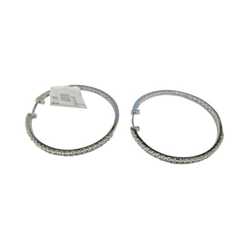 DIAMOND INSIDE OUTSIDE SET HOOP EARRING DIAMOND HOOP EARRING DIAMOND EARRING