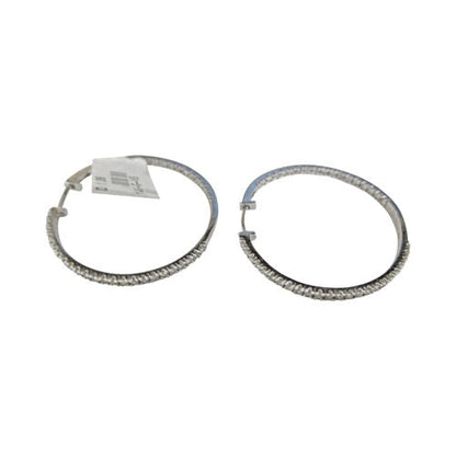 DIAMOND INSIDE OUTSIDE SET HOOP EARRING DIAMOND HOOP EARRING DIAMOND EARRING