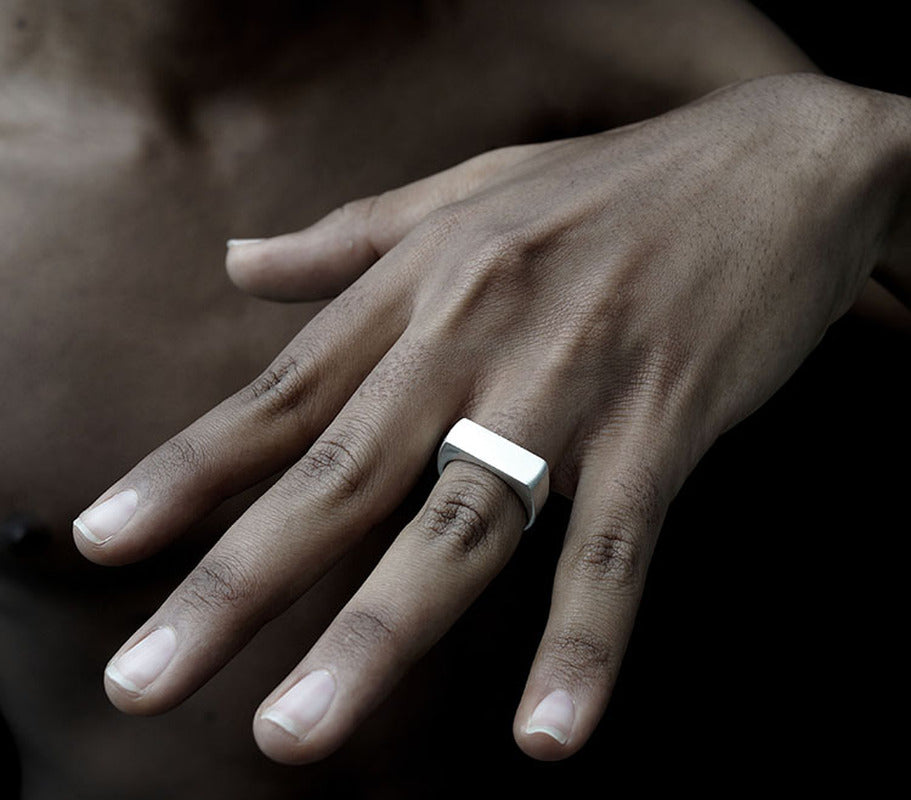 925 Sterling Silver Men'S Heavy Duty Ring