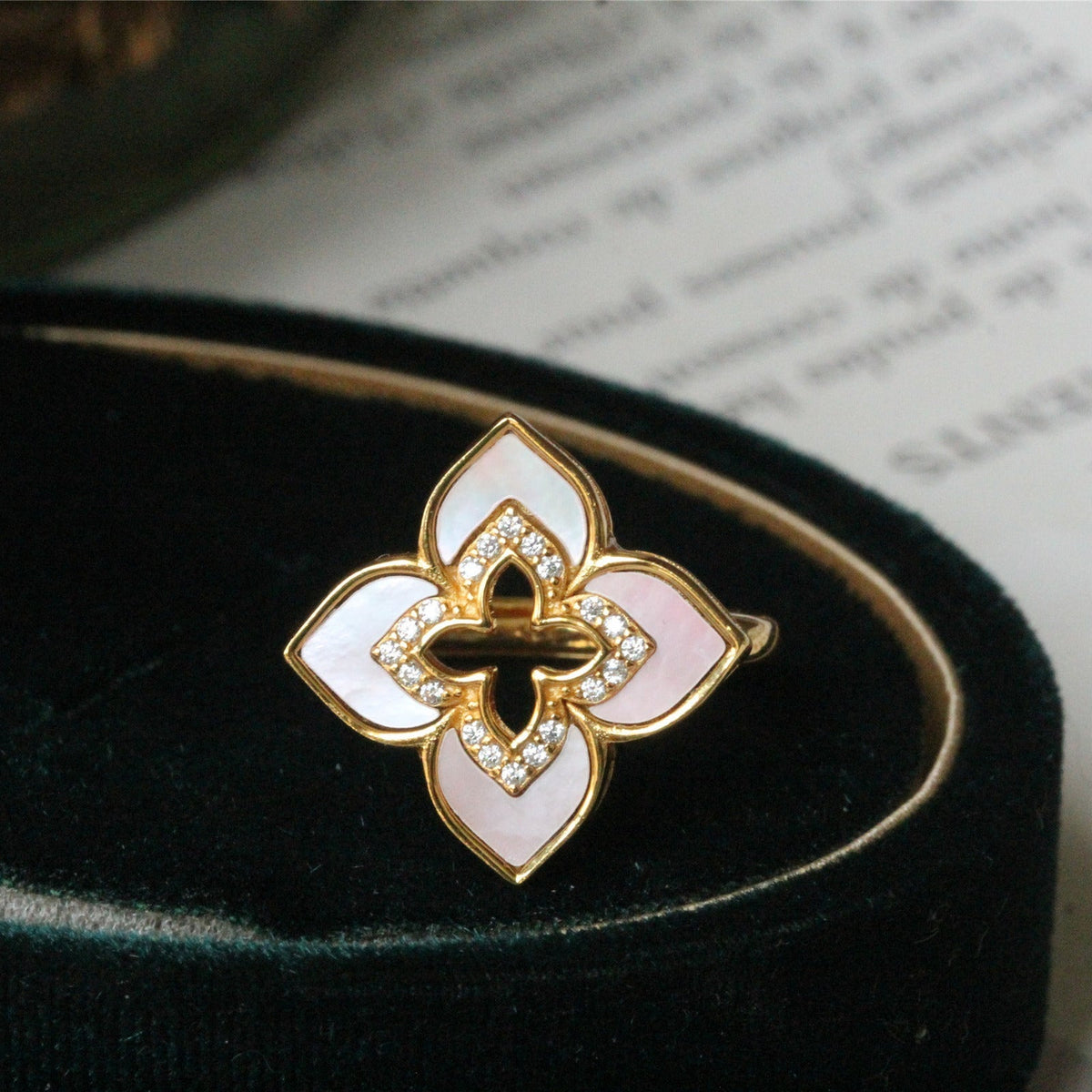925 Sterling Silver Gilded Classic Four-Leaf Clover Earrings