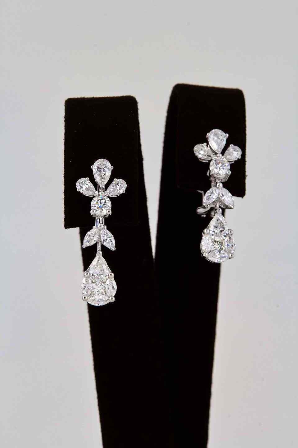 Classic Diamond Drop Earrings