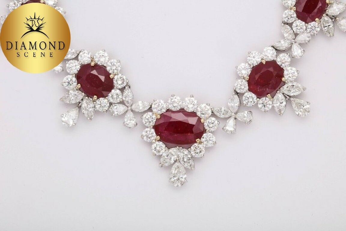 Ruby and Diamond Necklace 32.38 ct ruby 46.07 ct diamond