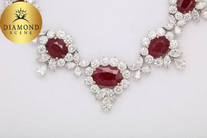 Ruby and Diamond Necklace 32.38 ct ruby 46.07 ct diamond