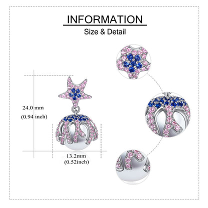 Starfish Earrings Pearl Stud Earrings Sterling Silver Jewelry for Women