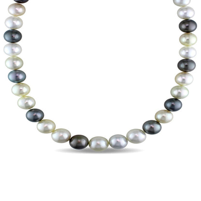 10-12.5MM Multi-Colored South Sea and Tahitian Cultured Pearl 14K Yellow Gold St