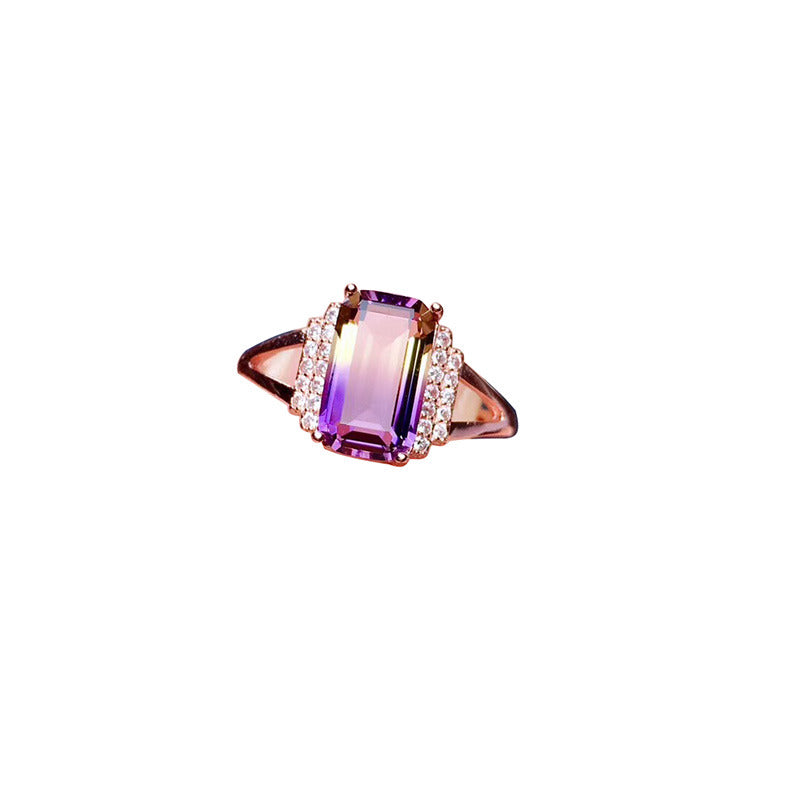 Amethyst Ring Pendant Earrings Sterling Silver Oversized Gem Living Mouth Hypoal